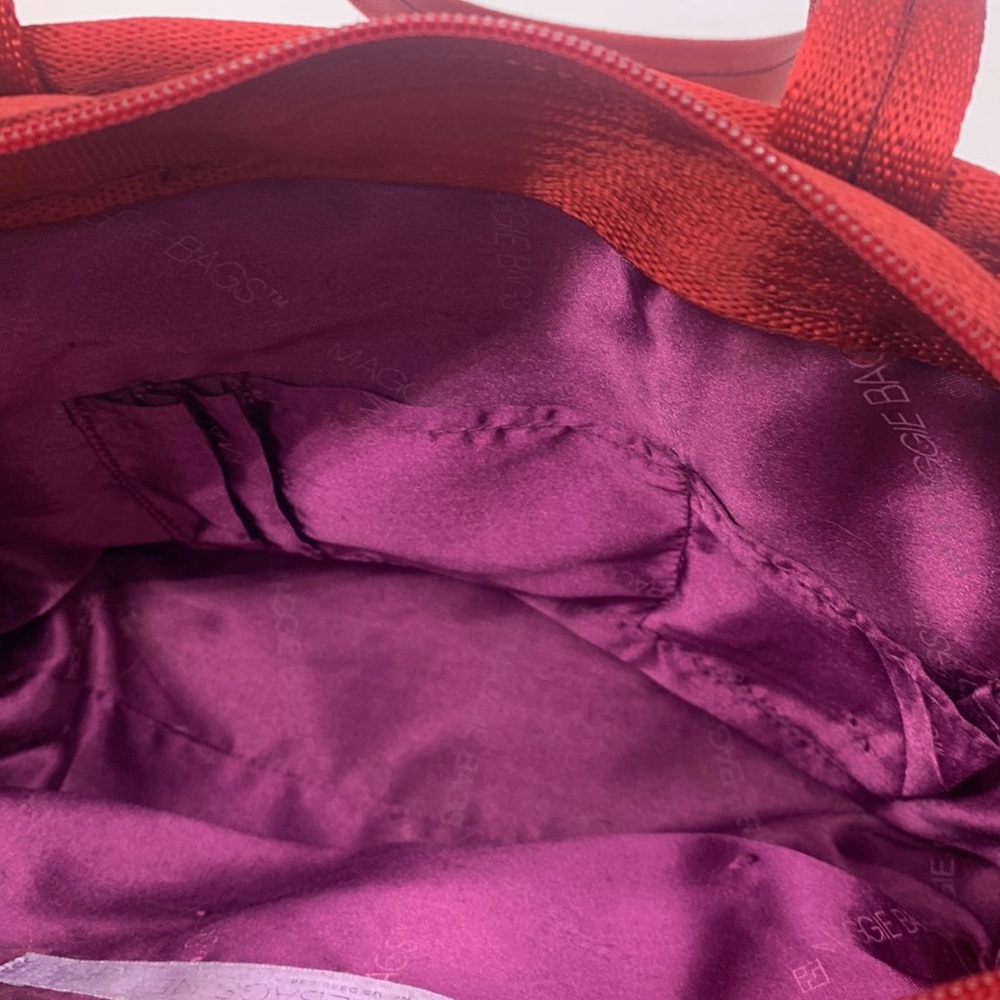 Maggie Bags Dark Red Seatbelt Tote Bag. MCB2611B - Picture 9 of 11